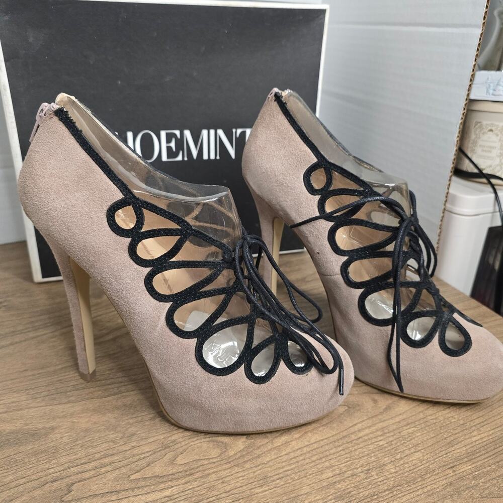 ShoeMint blush suede heels sz 9.5